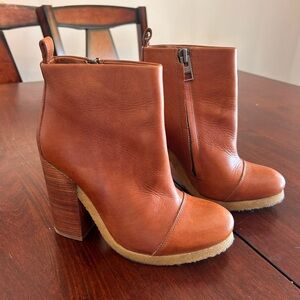 All Saints Brown Leather Heeled Boots